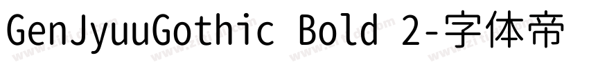 GenJyuuGothic Bold 2字体转换